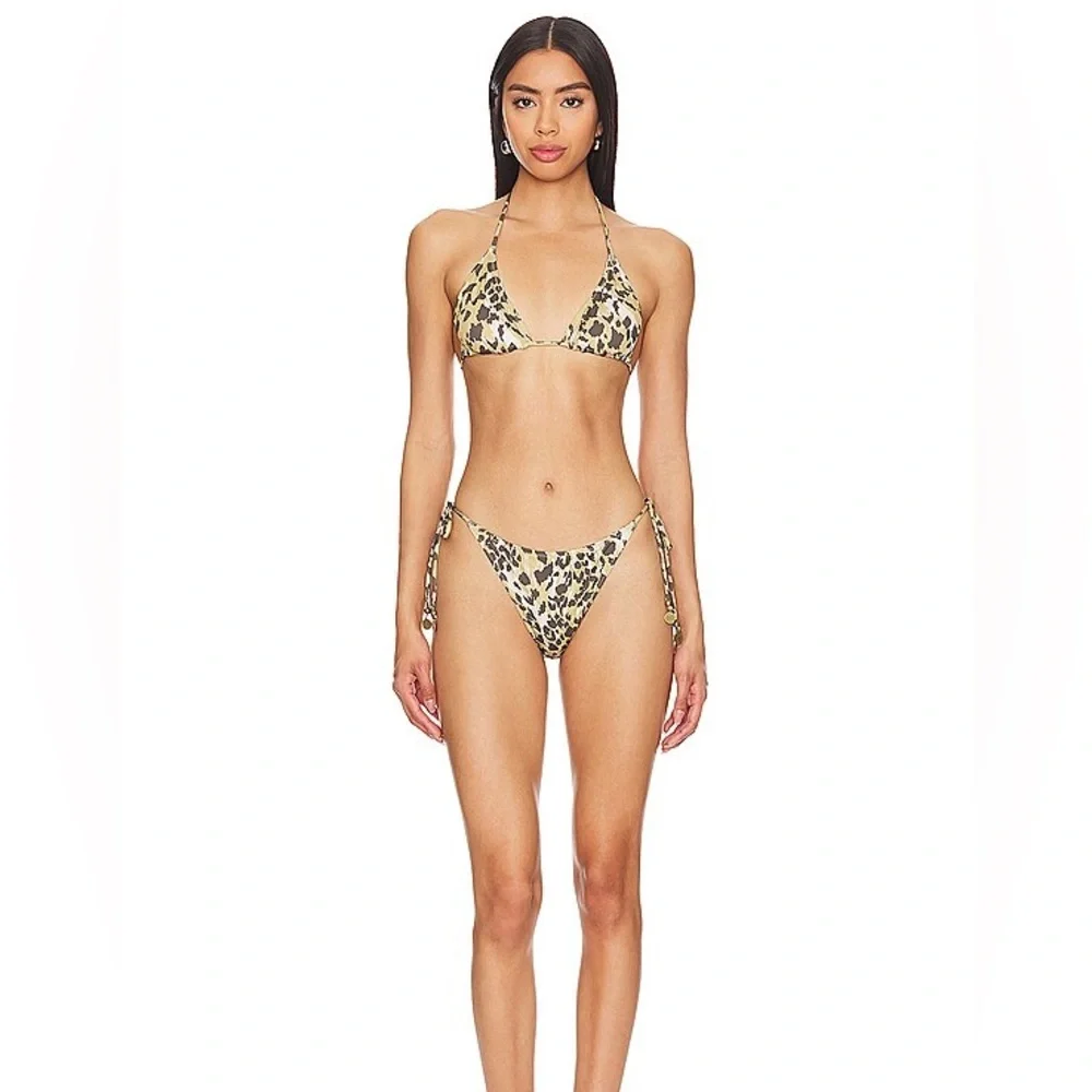 Spell Belle Mare Tie Pant in Pepper Leopard Print Bikini Pant with Spell Charms